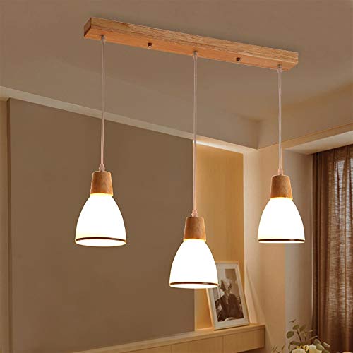 Lustre réglable LED à 3 lampes en verre pour éliminer les zones d'ombre