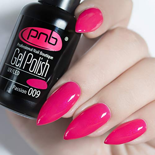 PNB UV LED Gellack gel polish soak off Shellac 8 ml Vegan 009 Passion himbeer rot – Bild 3