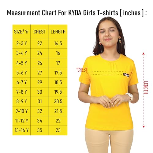 Image of KYDA KIDS Girls White T-Shirt 100% Cotton Antibacterial | Half Sleeve Round Neck | Plain White School Uniform T-Shirt | Soft Breathable Summer Wear Kids