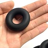 YILUQIFLY Dicke Silikon Cockringe für Männer Extrem Love Ring Erektionsringe Stretchy Hodenring Penis Sleeve Weiche dehnbare Penis Ring für Sex Enhancer Set (Schwarz, S)