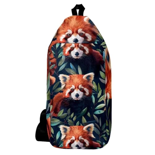 Mochila bandolera de panda rojo: estilo original para tus escapadas