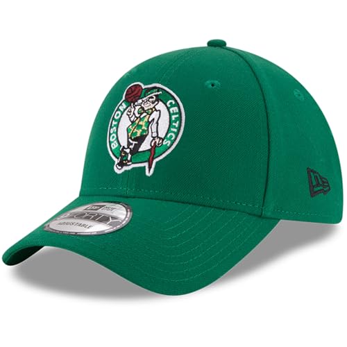 New Era Unisex-Adult NBA The League 9FORTY Basketball Team Color Adjustable Hat Cap One Size Fits All, Boston Celtics - Green, One size