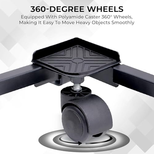 Image of Amazon Basics Washing Machine Stand- Adjustable Metal Trolley with Wheels for Home with 4 Anti Vibration Rubber Grips- Stands Upto 180 Kg Weight, Also Suitable for Dishwasher, Air Cooler