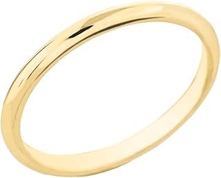 Sponsored Ad - 10k Gold 2mm Guaranteed Comfort Fit Band Traditional Wedding Ring for Women and Men