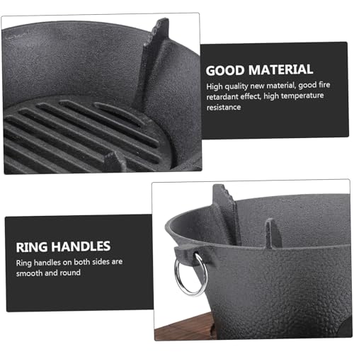 Barbecue de extérieur fonte grand modèle durable avec poêle de camping