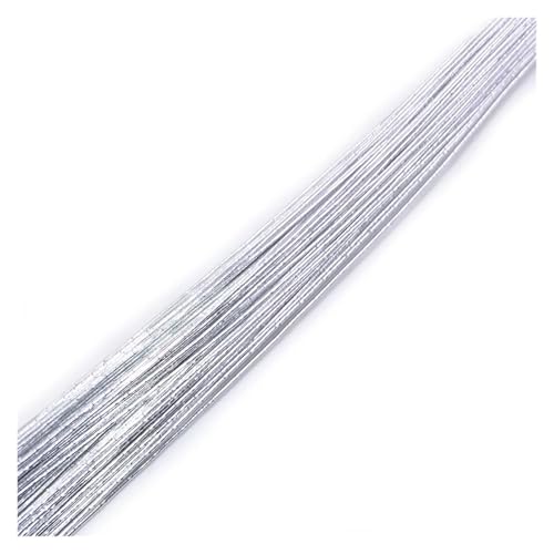 Floral Wire 25Pcs 80cm Stocking Flower Iron Wire Floral Stems Supplies for DIY Nylon Making Accessories(Color2)