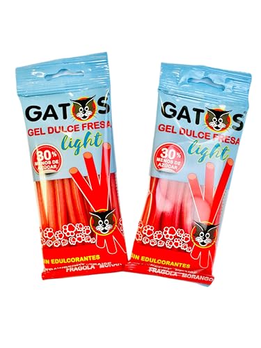 Regaliz Gatos Fresa Light Bolsitas 20 un