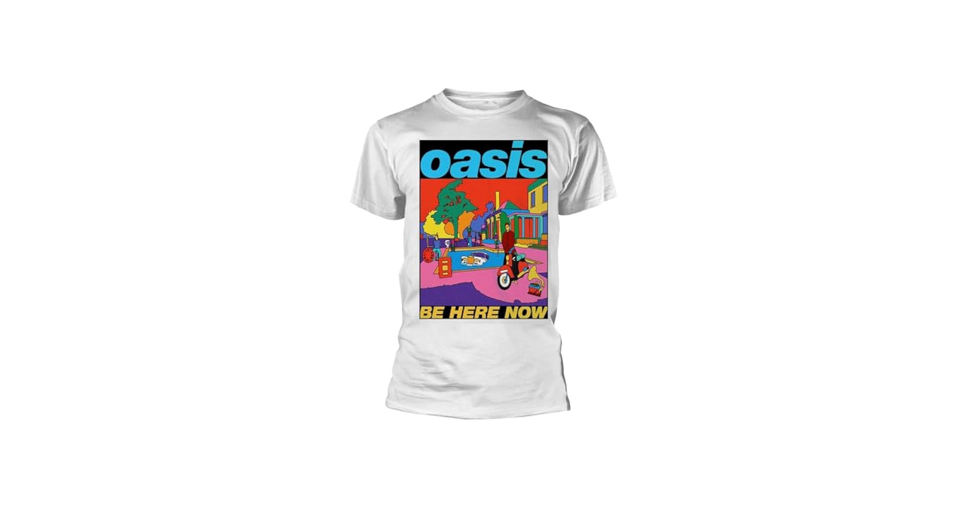 Amazon.com: Oasis T Shirt Be Here Now Illustration Band Logo