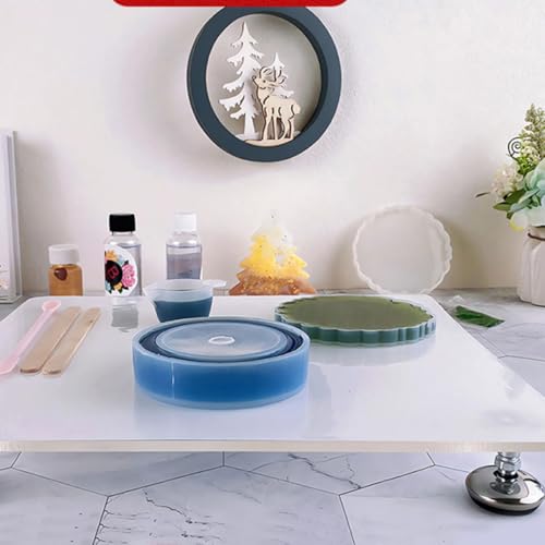 Planche de nivellement réglable blanche acrylique pour table en résine époxy UKCOCO