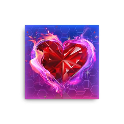Tableau Amour Love Coeur KFIODO 30x30 cm pour décoration murale salon