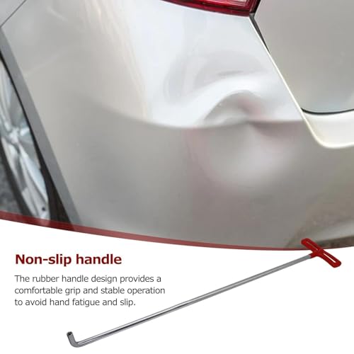 Generisch Heavy Duty Car Dent Puller Repair Kit - Premium Manganese Steel Hook Tool | Interchangeable 17-Piece Replacement Head System, Professional Right Angle Dent Removal Rod for SUV, Truck, Mo