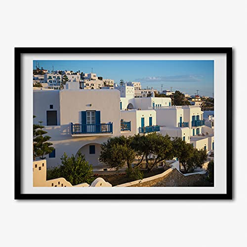 Tableau cadre Mykonos Grece pour illuminer votre salon avec une affiche decorative Tulup