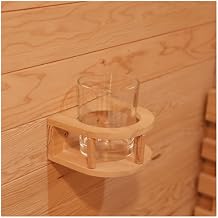 Sauna Cup Holder Sauna Accessories for Infrared Steam Barrel Sauna Room with Screws, Canadian Hemlock Wooden Cup Tray