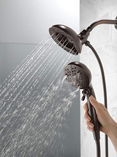 Delta Faucet 5-Spray In2ition Dual Shower Head with Handheld Spray, H2Okinetic Oil Rubbed Bronze Shower Head with Hose, Showerheads, Handheld Shower Heads, Venetian Bronze 58480-RB25-PK - image 7