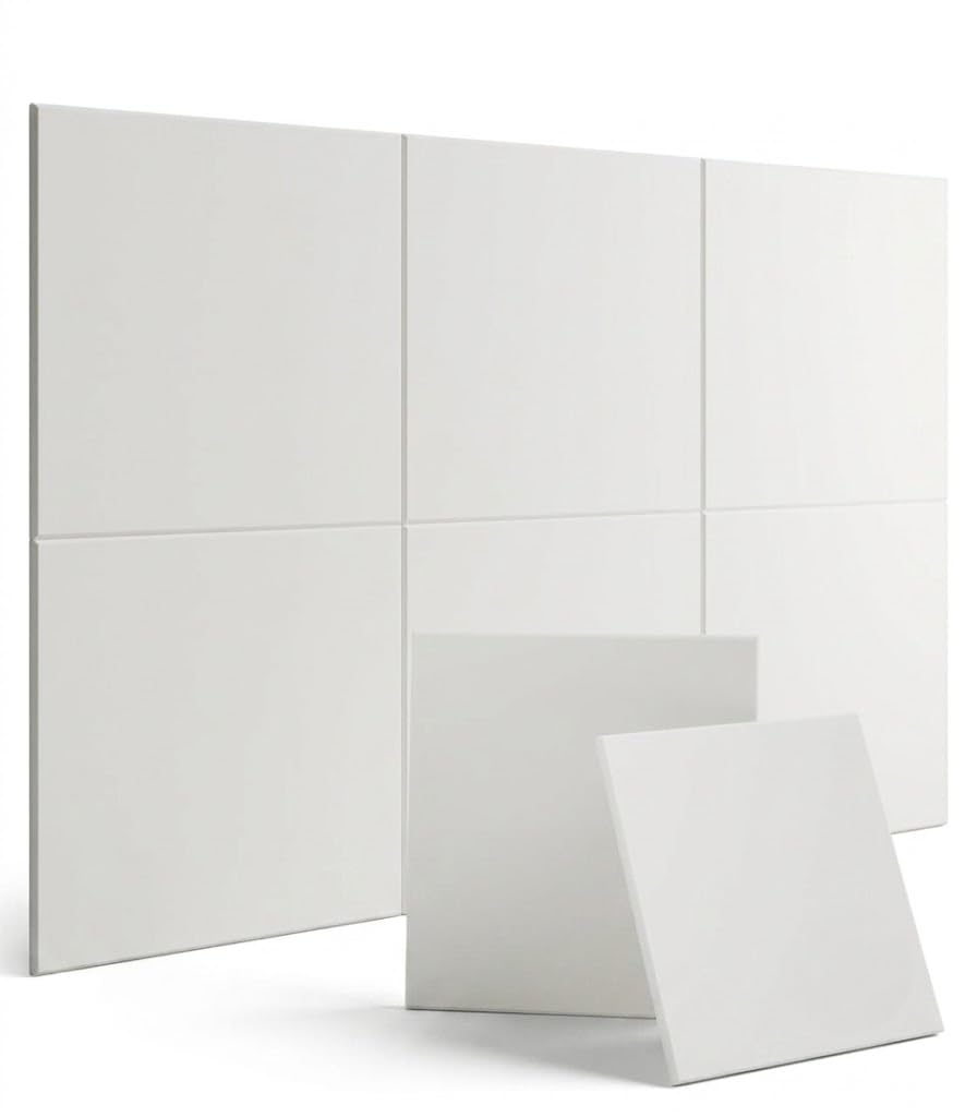TRIDEX White Bulletin Board 6 Pieces | Modular Felt Pin Board Tiles for Notes, Photos, Memos & Reminders | Wall Mounted Notice Board Panels for Home, Office, Study Room & Workspace (White)-image-37