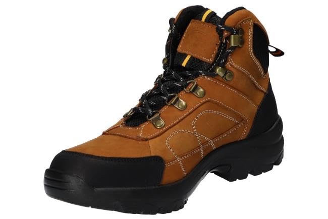 CY58 OCIEPLANE TREKKINGI TRAPERY BUTY ZIMOWE SKÓRZANE MĘSKIE BR 41