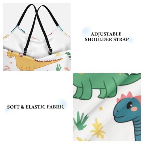 Cute Dinosaurs Girls One Piece Swimsuits Sport Halter Swimwear Beach Bathing Suit 3T3