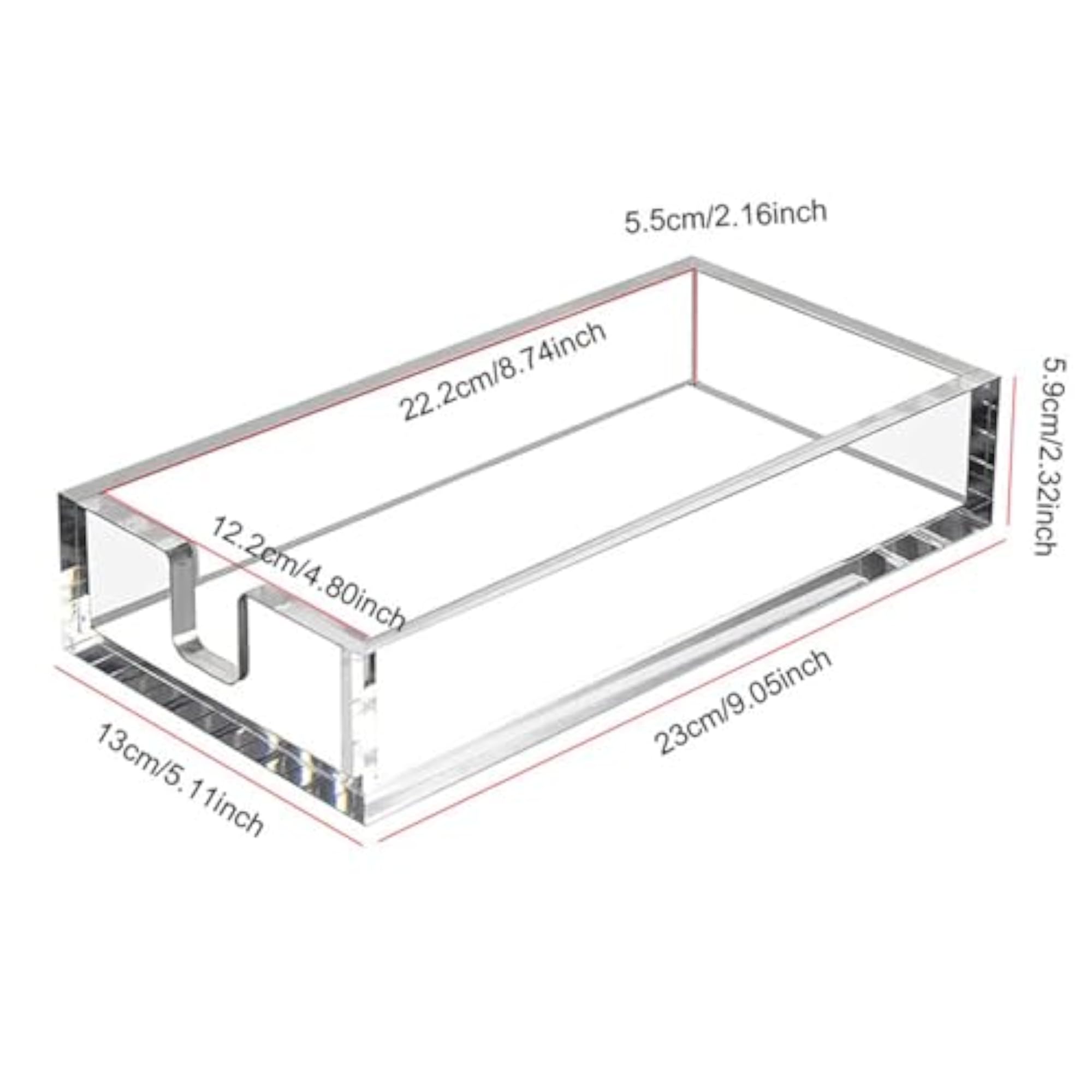 Sturdy Clear Decor Tissue Case for Dining Table