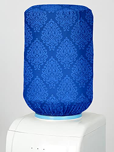 Image of Cortina Self Design Water Can Cover | Dispenser Bottle Protector | Polyester Material | Elastic Closure | Environmental Friendly | Digitally Printed | 45cm x 42cm x 43cm | 20 Liters | Blue 3