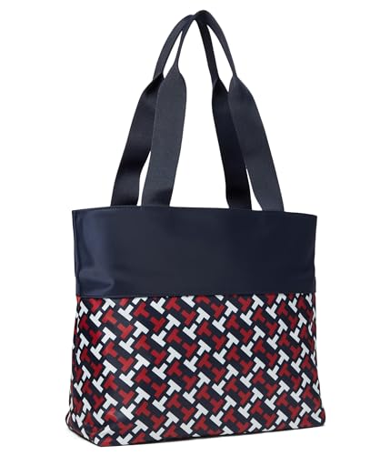 Tommy Hilfiger Womens Jennie II Tote Tommy Navy/Tommy Red/Optic White Large2