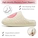 KNUAKA Cute House Slippers for Women Men with Memory Foam Retro Happy Face House Shoes Cozy Indoor Outdoor Fuzzy Plush Slip on Comfy Trendy Slippers(pink,40/41)
