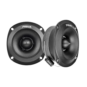 PRV AUDIO Super Tweeters for Car Audio, 3.5 Inch Bullet Tweeter Pair 240 Watts, PRV Tweeter TW350Ti-4 Slim Titanium Bullet PRO Shallow Tweeters Speakers 4 Ohm – Ultra Slim Easy to Mount