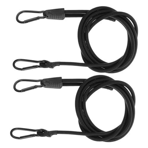 OUNONA 2pcs Elastic Luggage Straps Motorcycle Straps Luggage for Bike Rear Rack Adjustable Cargo Band Black 2m