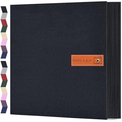 popotop Photo Album 4x6 600 Pockets with Label, Linen Hardcover Photo Albums for Wedding Gifts Baby Memory Travel Anniversary Brithday School, Picture Book Kits for Horizontal & Vertical Scrap Photos Cover