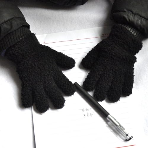 Muloo Luvas infantis de lã de dedo inteiro para inverno à prova de vento para neve, para crianças, e