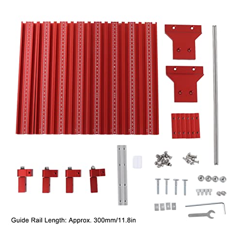 Trilho de guia de serra para carpintaria, superfície lisa, escala precisa, alta resistência, sistema