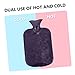 Ipetboom 1set Comfortable Hot Water Bag with Decorative Cover Reusable Compact Hot Water Pouch for and Warmth