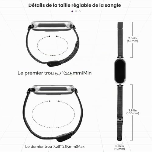 Xisair Bracelet Compatible avec Xiaomi Band 10 & 9 & 8 – vue 5