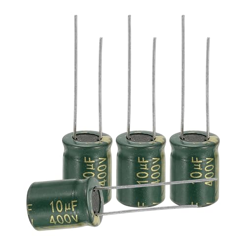 sourcing map 24Pcs Electrolytic Capacitor High Frequency 10UF 400V with Aluminum Radial Leads 10 x 13mm High Ripple Current Low Impedance