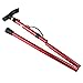 Tinksky Non-slip Adjustable Height Aluminum Alloy Folding Walking Stick Cane Travel Crutch Alpenstock (Red)