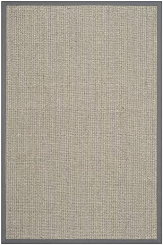 Tapete decorativo SAFAVIEH Natural Fiber 4' x 6' gris y marrón miniatura 3