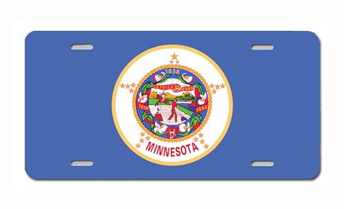 Carpe Diem Minnesota State Flag License Plate 6x12 Aluminum