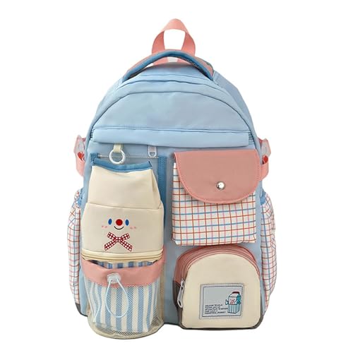 Mochila juvenil de color de contraste ergonómica para aliviar la carga escolar diaria