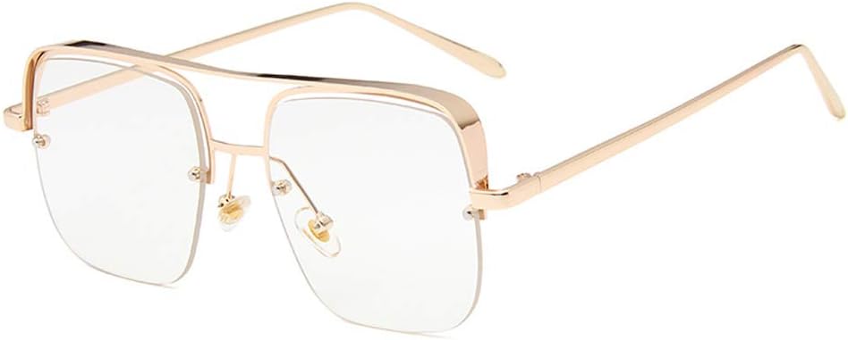 Occhiali Donna Vintage Retr&ograve; Occhiali Vintage Geek Anni 80 - Montatura Nera A Scacchi, Lenti Trasparenti UV400 Sky Glass 55