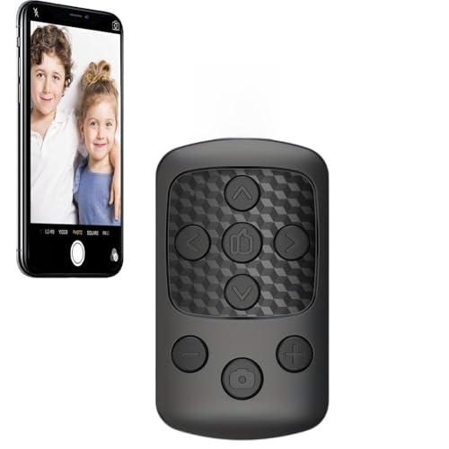 Image of Bluetooth Selfie Remote, Rechargeable Scrolling Remotes for Smartphones & Tablets, iOS & Android Compatible (Remote Control)