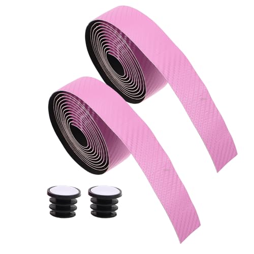 Ruban de guidon vélo de route rose Mikinona en PU antidérapant 215 cm