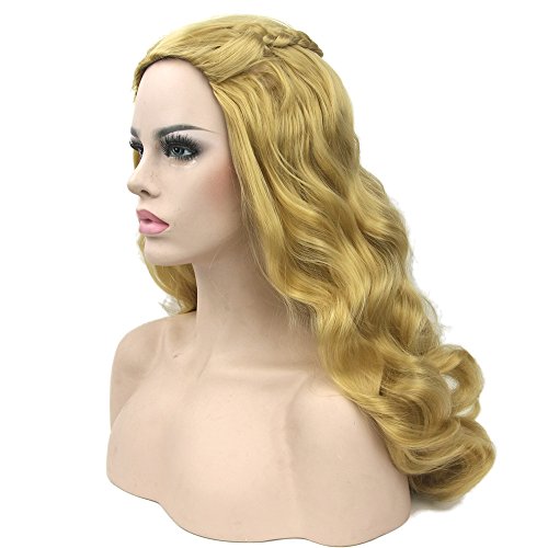 IMISSU Cartoon Characters Long Curly Cosplay Wig Party Costume Wigs for Halloween & Christmas (Yellow) - Image 2