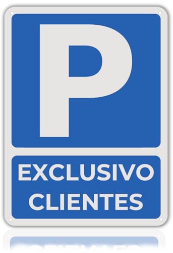LEIASA Cartel Señal Parking - 21x28 cm - Aluminio - Reflectante - Grosor 0.8 mm - Señal Aparcamiento - Impresión UV - Resistente Exterior