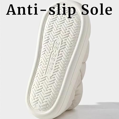 Quilted Puffer House Slippers with Full Foot Coverage Ultra-Soft Cotton Padding Fleece Lining Non-Slip Sole, All-Day Indoor Outdoor Comfort Warmth Shoes for Women Men4