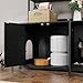 Tedyle Cat Litter Box Enclosure with Shelves & Doors – 52