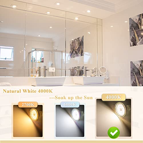 DiCUNO MR16 LED Light Bulbs 6W, GU5.3 Spotlight Bulb 12V, Equivalent to 70W Halogen, Natural White 4000K, 580LM - Image 4
