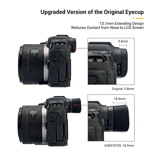 KIWIFOTOS Camera Extended Eyecup Eyepiece Compatible with Canon EOS R8 RP Camera, RP R8 Viewfinder Protector Accessory - Image 3