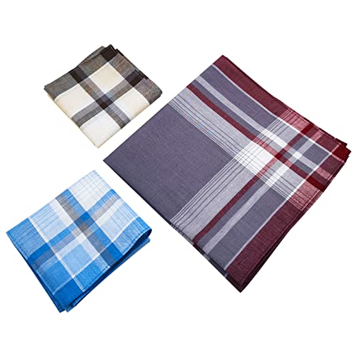 Men's Handkerchiefs 100% Cotton Handkerchief with Check3
