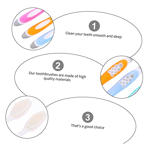 PACKOVE 4 Stück Ultraweiche Zahnbürsten für Erwachsene und Tragbare Reise Zahnbürsten Zufälligen Farben Ergonomisches Design für Bequemes Putzen Zufällige Farbe – Bild 6