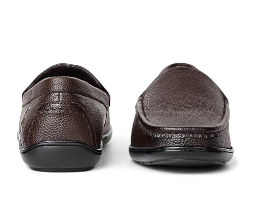 Image of LOUIS STITCH Men's Slip-On Loafers | Ultra Lightweight Slip-On Solid Formal Shoes for Men | Loafers with All-Day Comfort | LSFLPDMPU