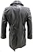 Infinity Men's General Long Black German Naval Leather Coat S